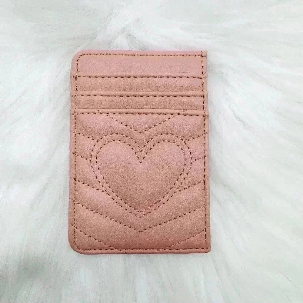 Light Pink Love Heart Card Holder